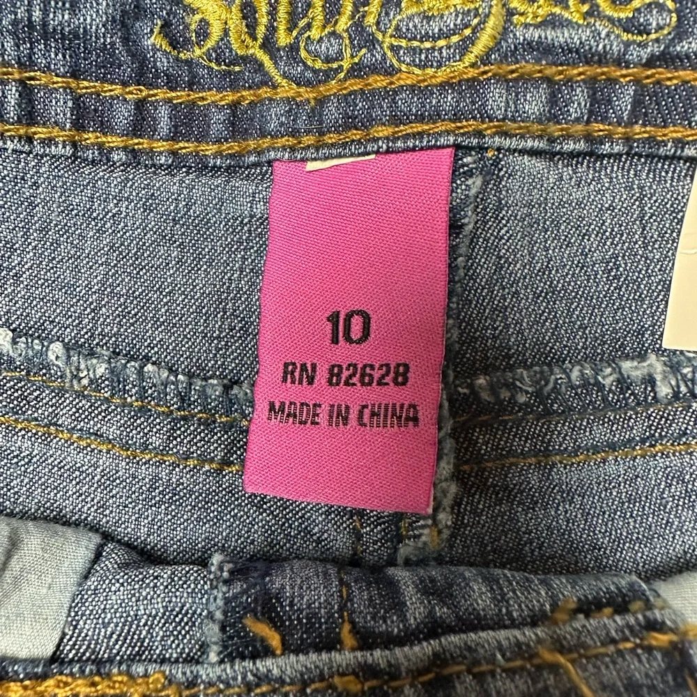 South Pole Youth Girls 10 Jean Blue Capri Pants Vintage Y2K 90s Denim Logo‎